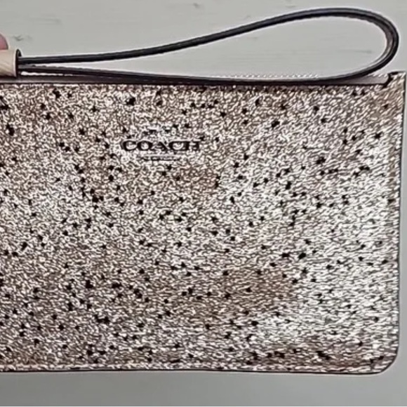 COACH Star Glitter Gold Wristlet/Wallet - Picture 2 of 7